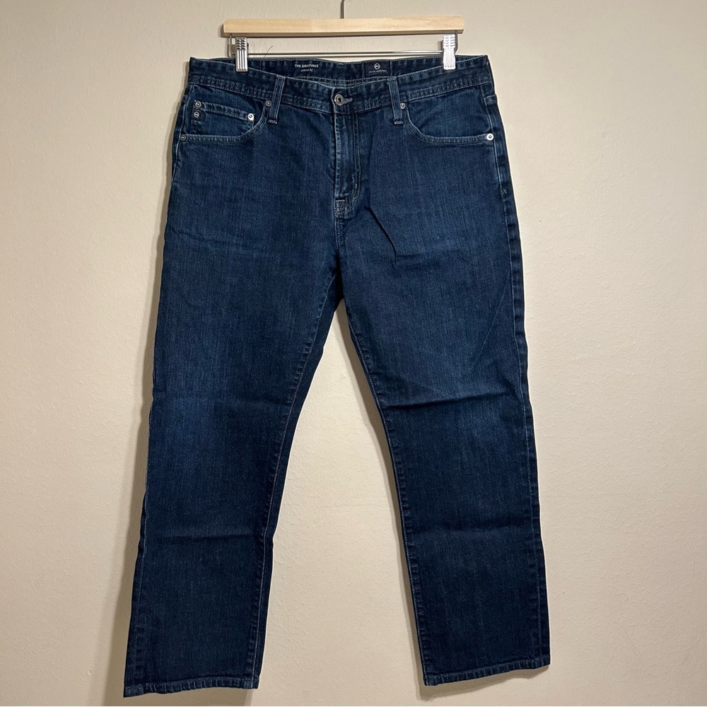 Mens AG Adriano Goldschmied The Graduate Tailored Leg Medium Wash Jeans Size 36